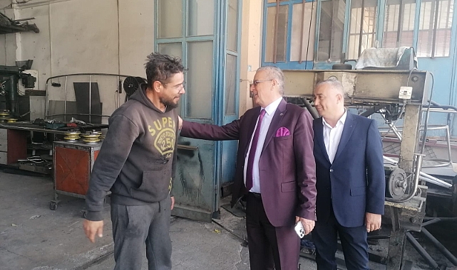BAŞKAN TOPALOĞLU’NDAN SANAYİ ESNAFINA ZİYARET