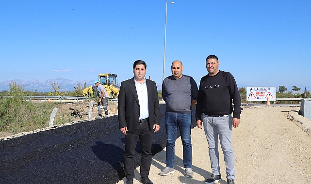 AKSU BELEDİYESİ, BAĞLANTI YOLUNU GÜVENLİ HALE GETİRDİ