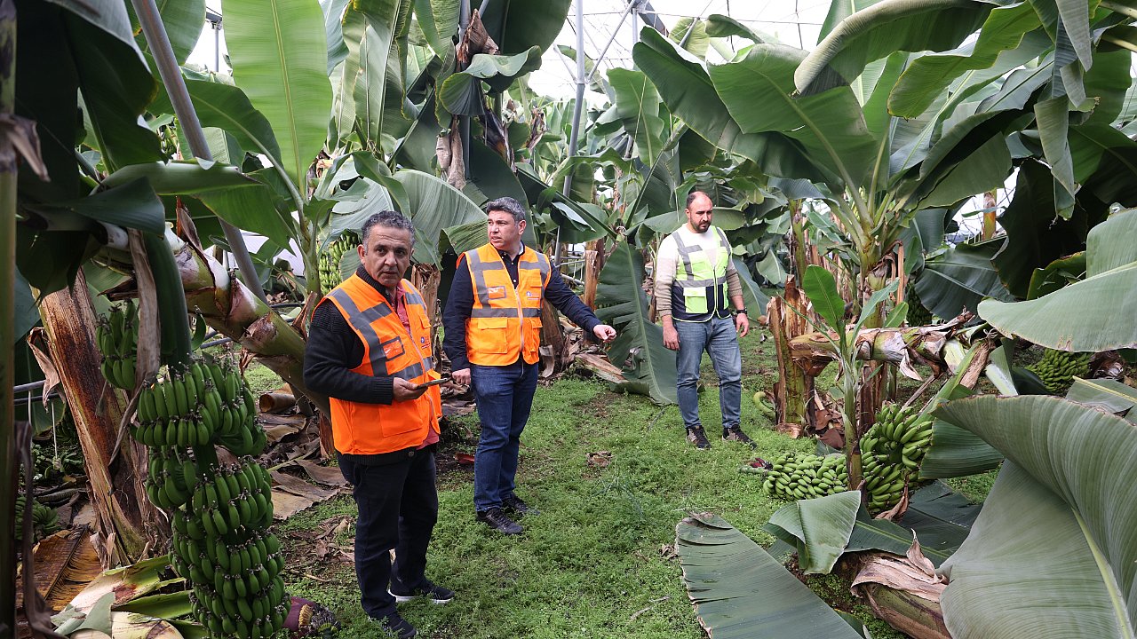 BÜYÜKŞEHİR BELEDİYESİ SERALARI ZARAR GÖREN ÇİFTÇİNİN YANINDA