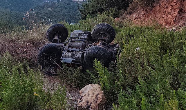 Alanya'da ATV uçuruma yuvarlandı: 1 yaralı