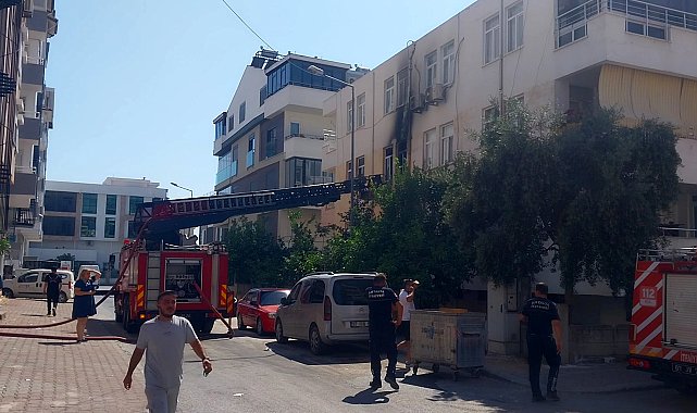 Daire yangında kullanılamaz hale geldi
