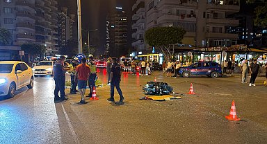 Motosikletiyle kaza yapan sürücü ağır yaralandı
